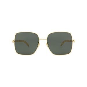 Gucci Square-Frame Metal Sunglasses Gold Womens